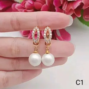 anting mutiara lapis emas awet tidak luntur
