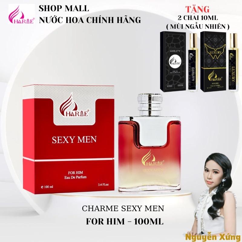 SEXY MEN 100ML - CHARME PERFUME - NƯỚC HOA NAM ( TẶNG 2 CHAI Nước Hoa 10ML  )  Cosmetic Perfume Xịt Thơm for her