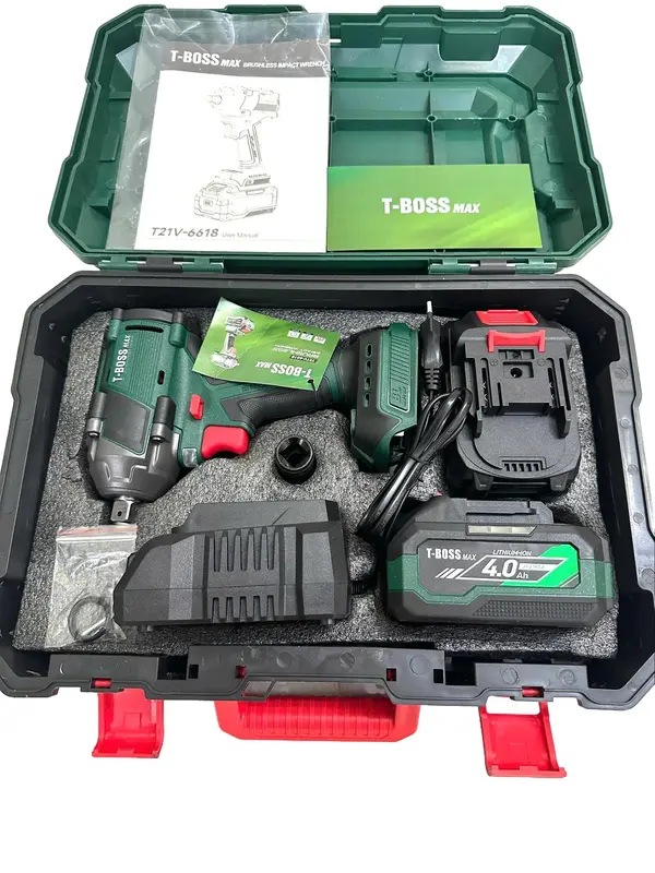 Chính Hãng - Máy Siết Mở Bulong TBOSS Max Model T21V-6618 Lực Siết 420Nm Với Cò Điều Tốc Siêu Mượt. Giúp Bắt Vít Bắn Tôn Dễ Dàng , Tiện Lợi 5