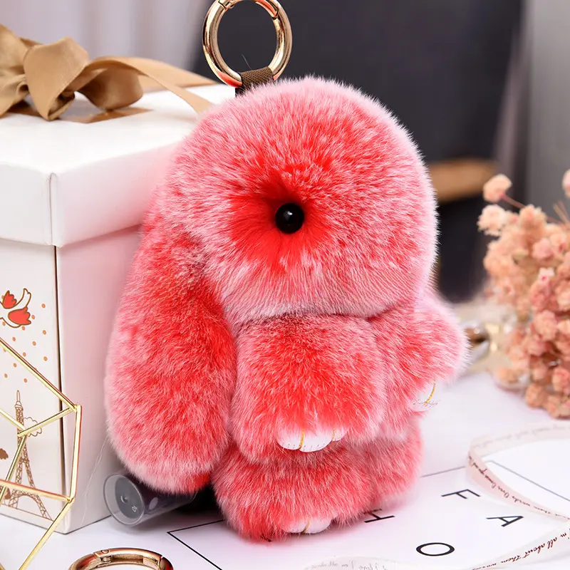 [BUNNY LULU] Thỏ nhồi bông đáng yêu lông dài, mịn. Móc Chìa Khoá , Tag túi xách thỏ bông lông dài Hot Trending. Móc Khoá Nữ, Phụ kiện treo túi xách Nữ charm  labubu Móc Khóa Women 3