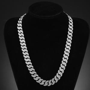 Kalung Rantai Cuba, Rekaan Berlian Sejuk, Saiz 16mm, Sesuai untuk Semua Pencinta Fesyen, Eksklusif baddies  chain