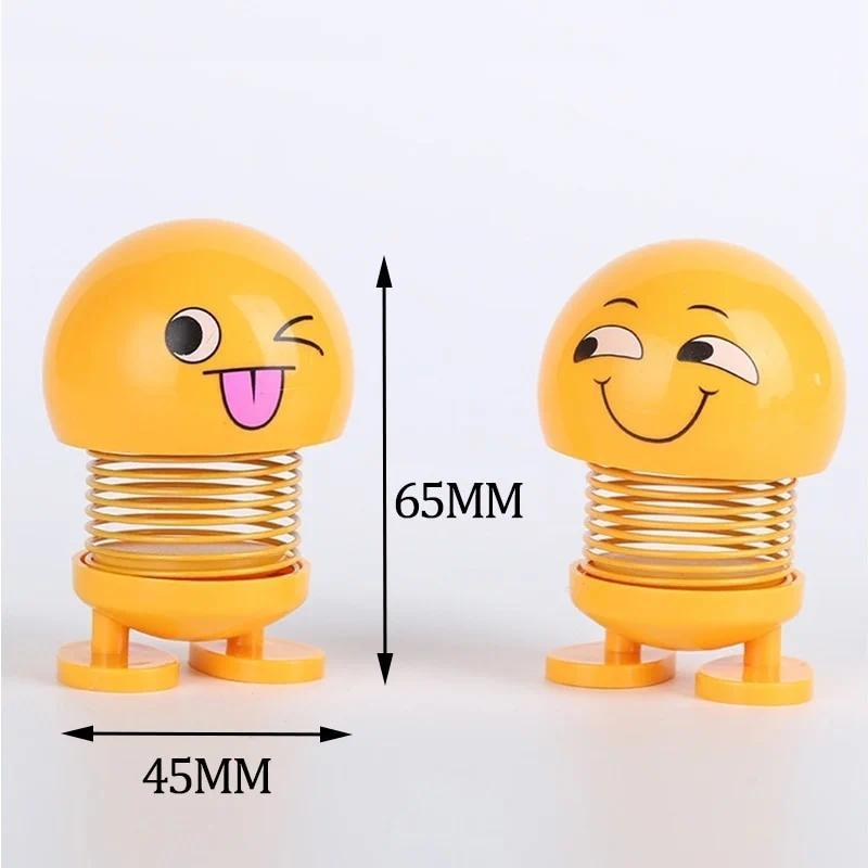 Đồ Trang Trí Xe Hơi, Búp Bê Ngu Ngốc Đầu Tượng, Thiết Kế Hoạt Hình Dễ Thương, Đầu Wobble Vui Nhộn Robot, Đáng Yêu, Đồ Trang Trí Bảng Điều Khiển Xe Hơi, Biểu Cảm Khuôn Mặt Tự Động 3