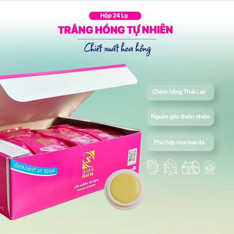 Kem Nén Hỗ Trợ Dưỡng Trắng Da ZALE Hồng Ngọc Trai Thái Lan Chính Hãng 1 Hộp 24 Lọ  Chăm Sóc Da Skincare Làm Đẹp Da Dưỡng Ẩm Da