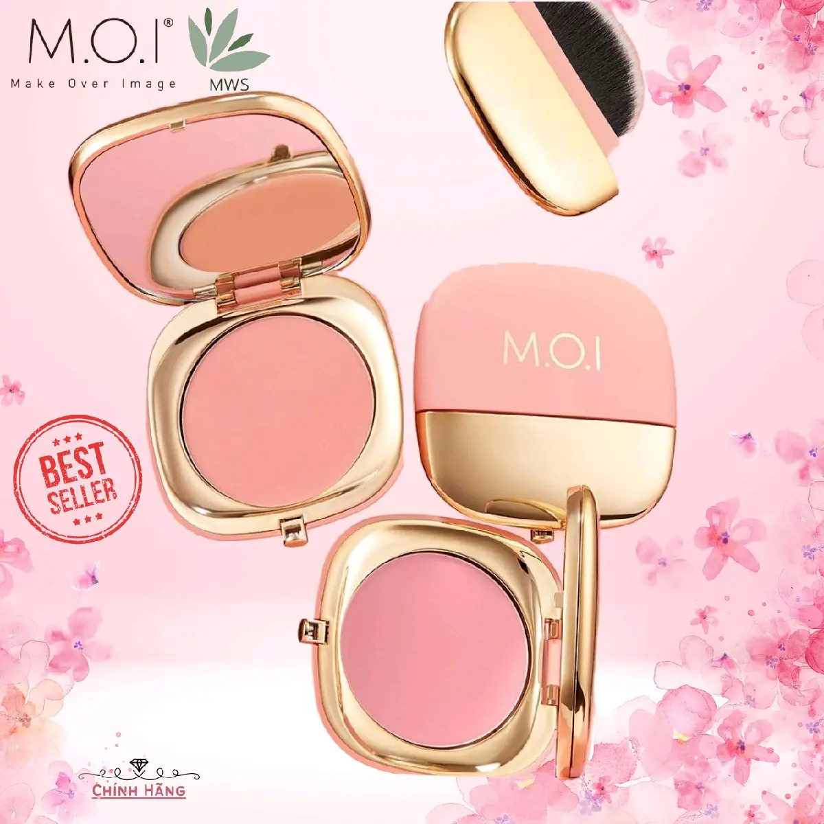 [4 tông màu trendy] Phấn má hồng M.O.I phiên bản giới hạn  [tự nhiên, chuẩn màu] [Trang Điểm ] [Chính hãng] Mỹ Phẩm má  hồng