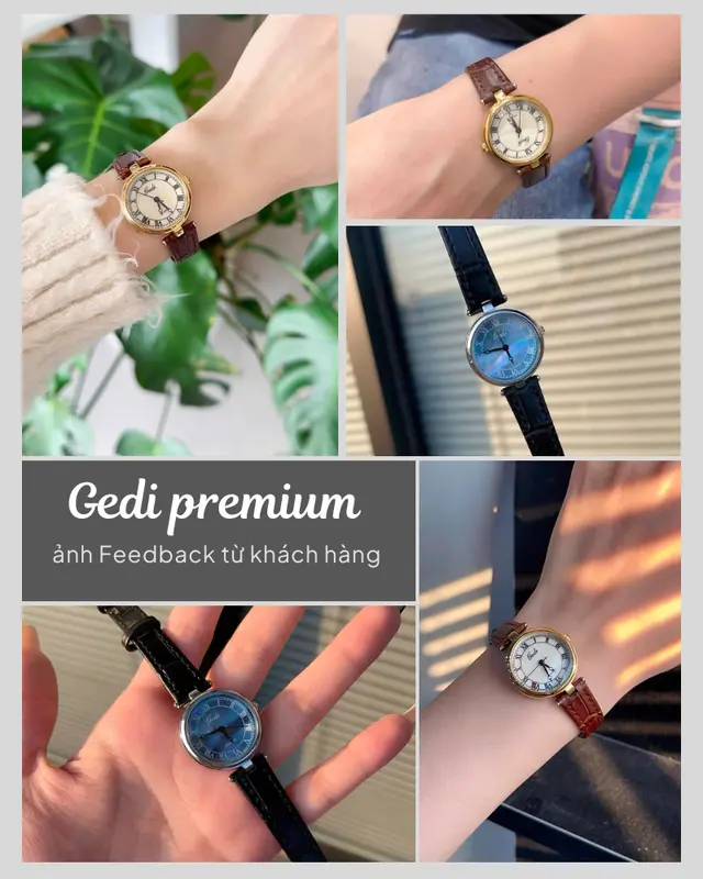 Đồng Hồ Đeo Tay Nữ Dây Da 2024 Deli Dây Da Cao Cấp Chống Nước 3ATM - Auratime G44 Women Watch 1
