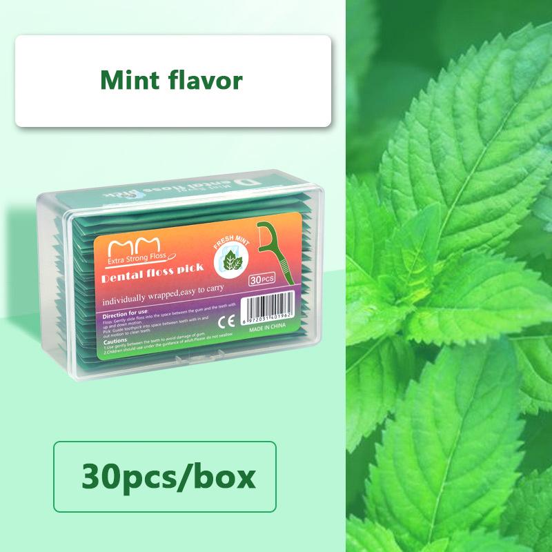 Product Introduction of Bộ Tăm Chỉ Nha Khoa 30 Cái / Hộp, Hương Vị Trái Cây Đầy Màu Sắc, Tăm Chỉ Nha Khoa Cầm Tay Làm Sạch Răng, Tặng Kèm Ống Đựng 30