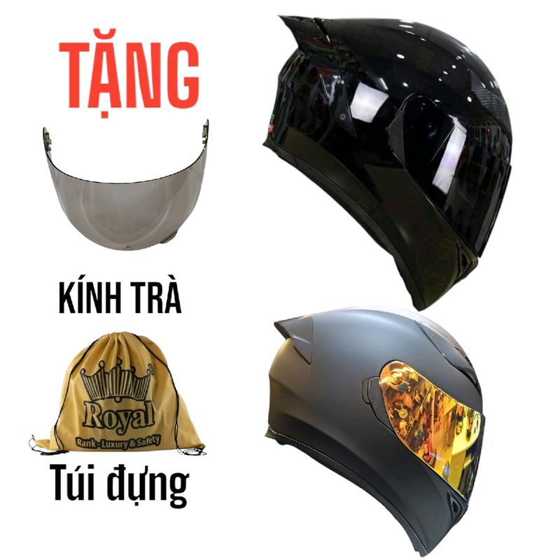 Mũ bảo hiểm fullface royal M138B Đen Helmet mubaohiem  diphuot mũ  fullface