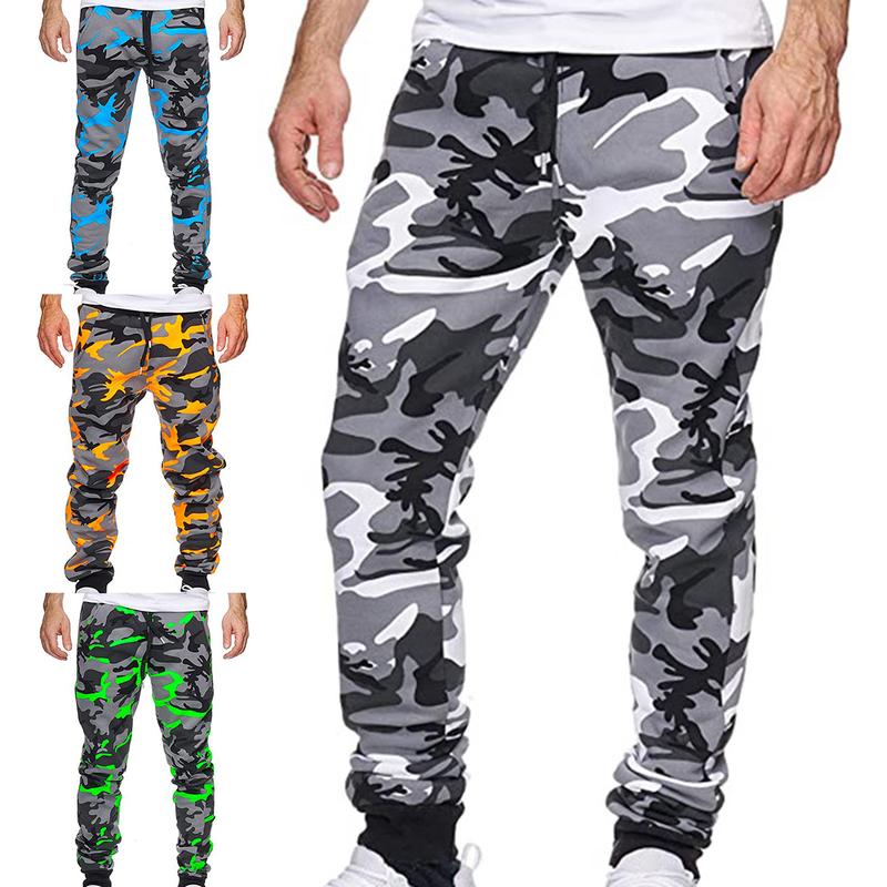 Quần Jogger Rằn Ri Cho Nam, Quần Túi Hộp Có Dây Mắt Cá Chân, Eo Trung Bình, Cho Mùa Thu 5