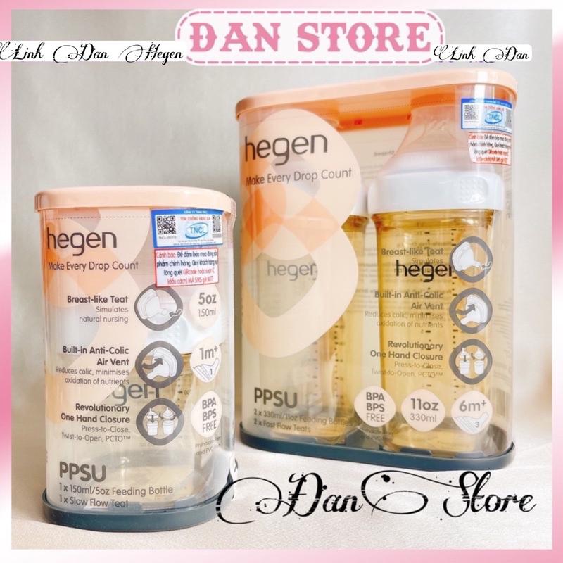  Hegen Bình Sữa Hegen 150ml 240ml 330ml Chọn Size Núm Chính Hãng Có Tem Công Ty Bình Đơn Và set đôi 