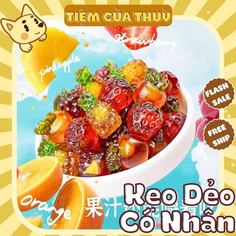 Kẹo Dẻo 4D Trái Cây Kẹo Chip Dẻo Nhân Chảy Hương Trái Cây Kẹo Dẻo Có Nhân ChipChip