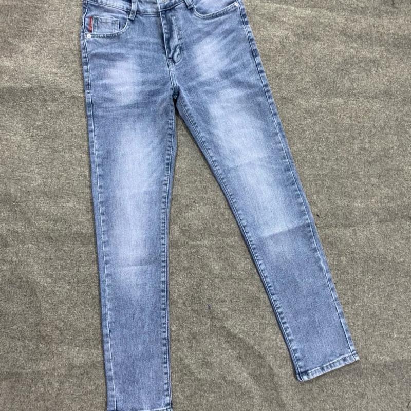 MS.08 [Bán chạy] QUẦN JEANS NAM XANH TRƠN CƠ BẢN
