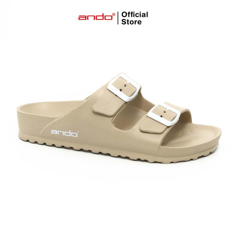 Ando Official Sandal Selop Slip On Ratu Wanita Dewasa - Cream 0