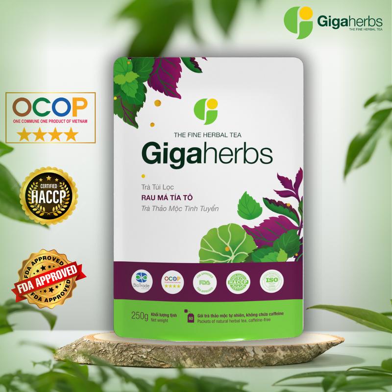  Trà Rau Má Tía Tô Gigaherbs Túi Zip - Sản Phẩm Chính Hãng 