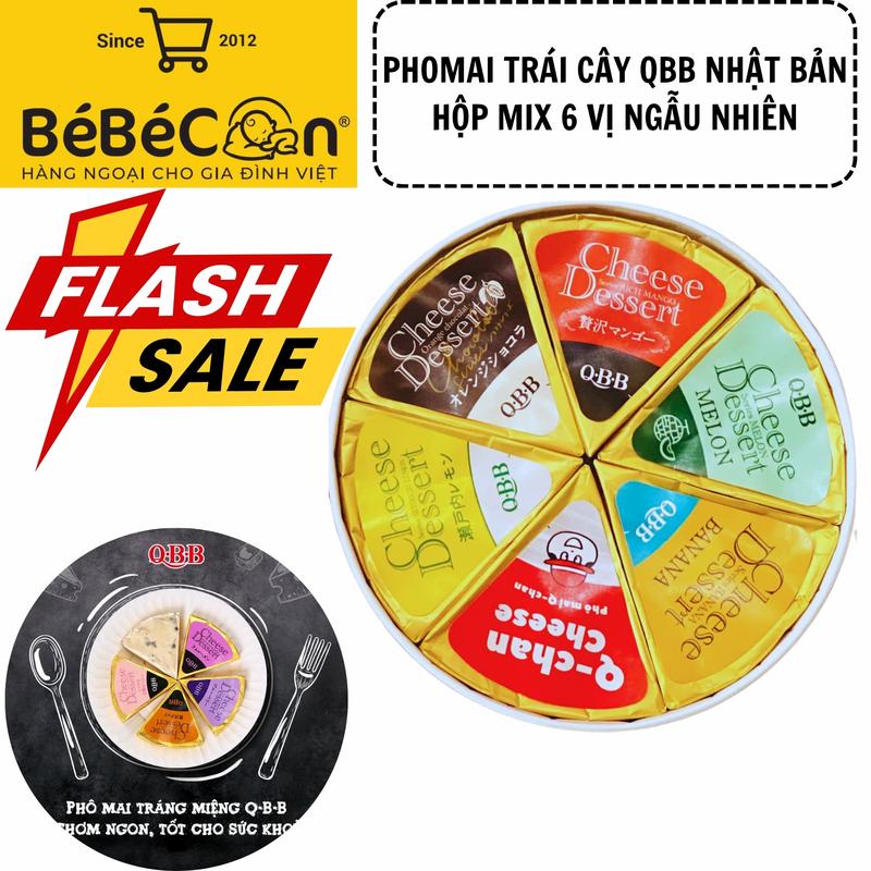 DEAL ĐỘC QUYỀN TRONG LIVE MIX 6 VỊ NGẪU NHIÊN Phomai QBB Nhật Cheese Dessert 6pcs Phô Mai Trái Cây Phomai Ngọt