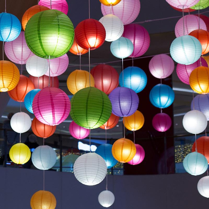 Đèn Lồng Giấy tròn trang trí lễ,tết, trung thu, nhà cửa,noel, decor chụp ảnh