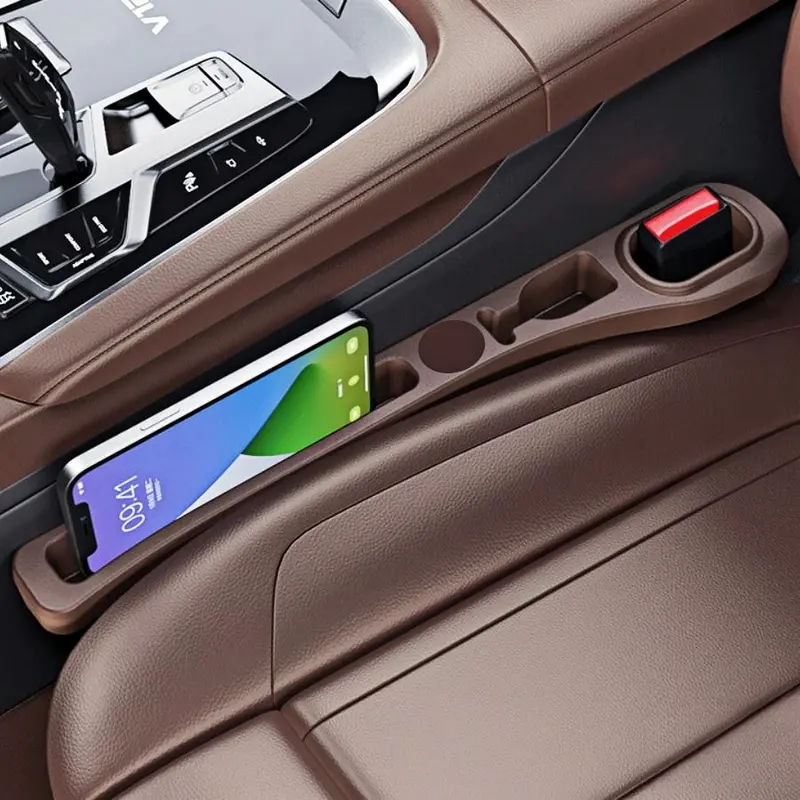 Car Seat Side Filler, PU Leather Car Seat Side Storage Strip, Phone Key Ticket Holder, Automotive Interior Accessories for Stowing & Tidying, Automotive Stuff, Car Accessories 7