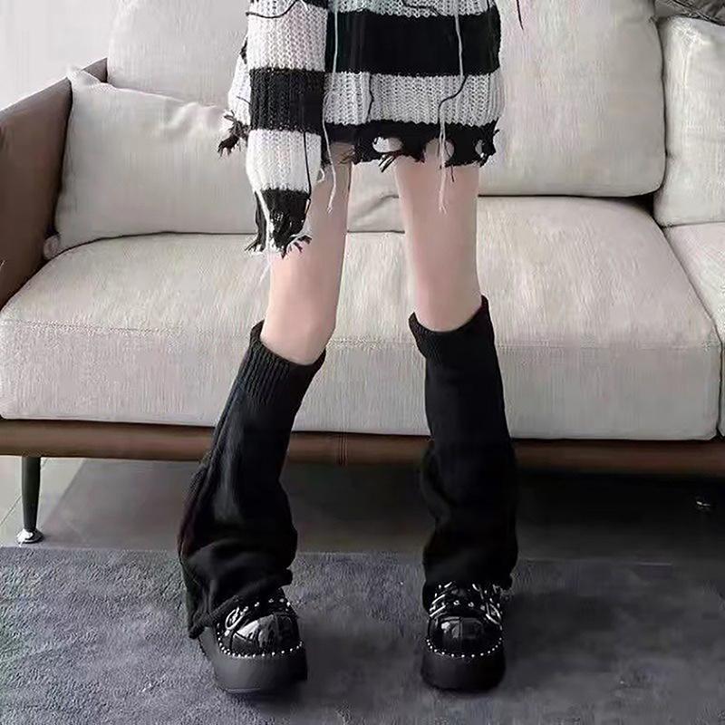 Product Introduction of Đồ Giữ Ấm Chân Mùa Đông, Lông Mịn, Phụ Kiện Goth, Phong Cách Gothic Lolita, Tất Dài Dệt Kim, Dành Cho Nữ, Đồ Giữ Ấm Chân Nữ, Tất Nữ, Legging Phong Cách Gothic 15