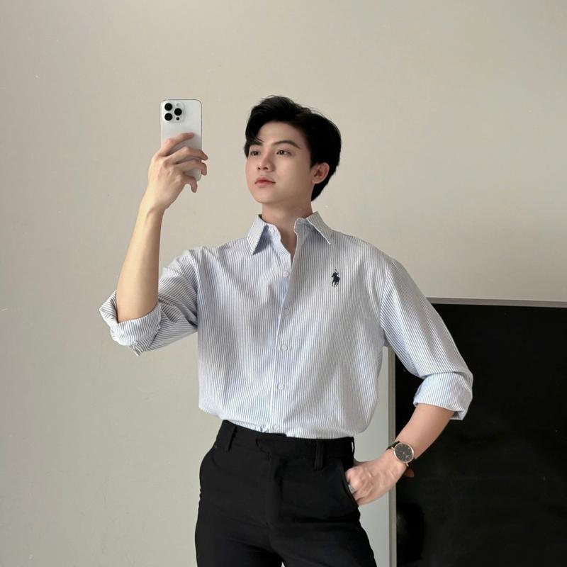 Áo sơ mi Oxford Thêu Ngựa Unisex SIXHUMAN HM020