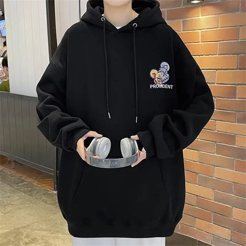 Hoodie Jumbo Bigsize PROVIDENT Jaket Fleece Korean Style Wanita Pria Oversize 6XL 5XL 4XL 3XL 2XL XL L M S Sweater Unisex Keren Distro  Hitam Crewneck Zipper 1