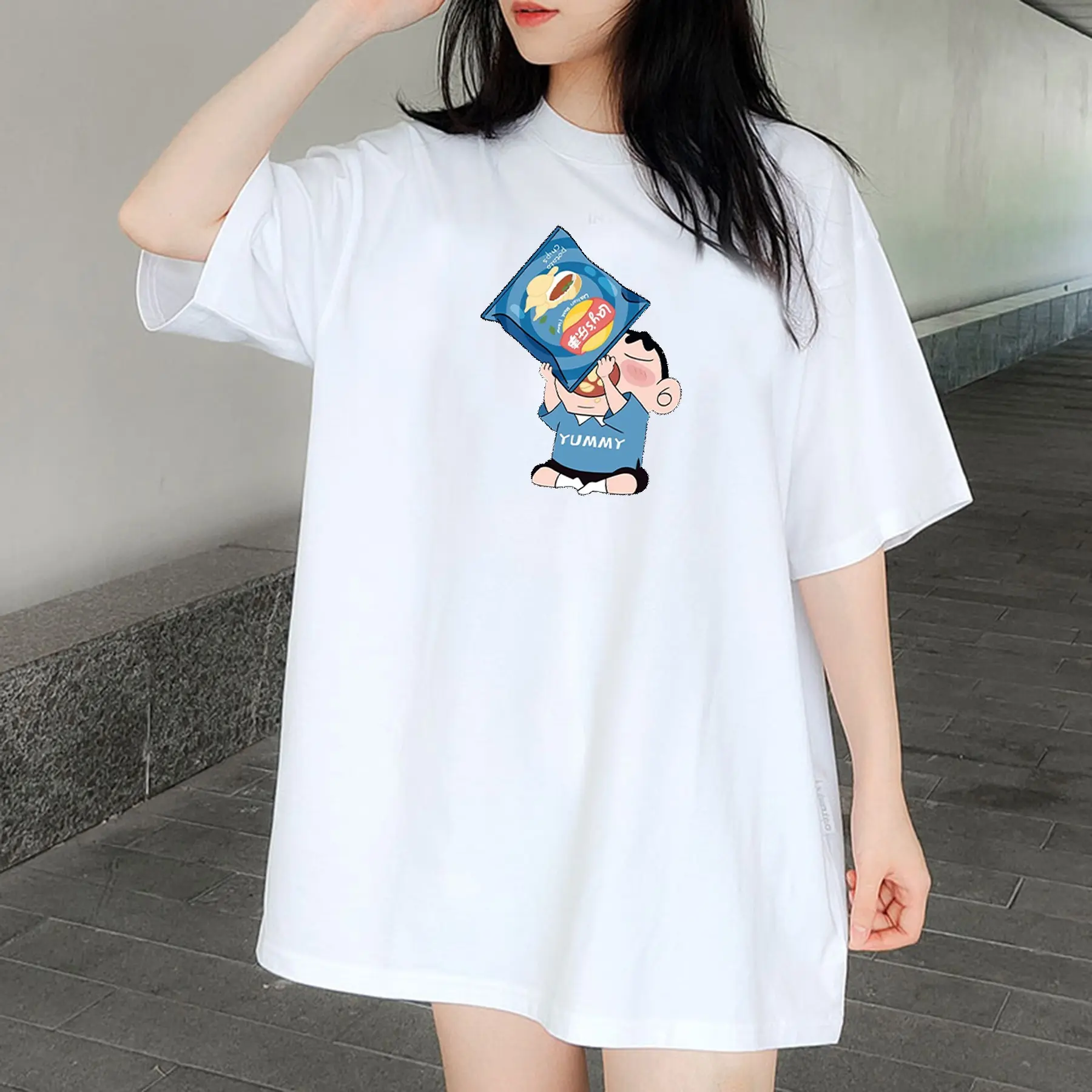 Áo Thun Nam Nữ Form Rộng Cotton Tay Lỡ , Áo Phông Cổ Tròn Basic Tee Oversize Trend Hè - Shin Snack