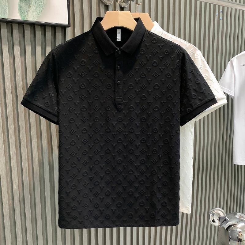 Áo Polo Thường Ngày Jacquard ngắn Tay Thời Trang Sang Trọng Giá Cả Phải Chăng Dành Cho Nam Giới, Hàng Mới Về, Thoải Mái Và Thoáng Khí, Thích Hợp Cho Giới Trẻ, Ve Áo, Áo Thun Tay Lửng Áo, Mùa Hè 2025 3