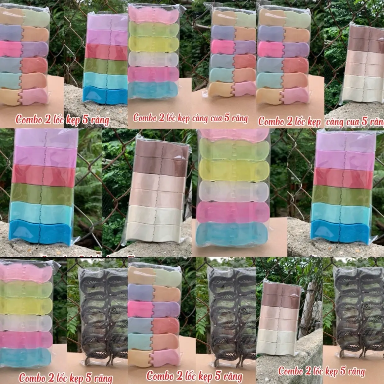 COMBO 2 LỐC KẸP CAN[ 24 CÂY ] KẸP CÀNG CUA 5 RĂNG Cài Tóc