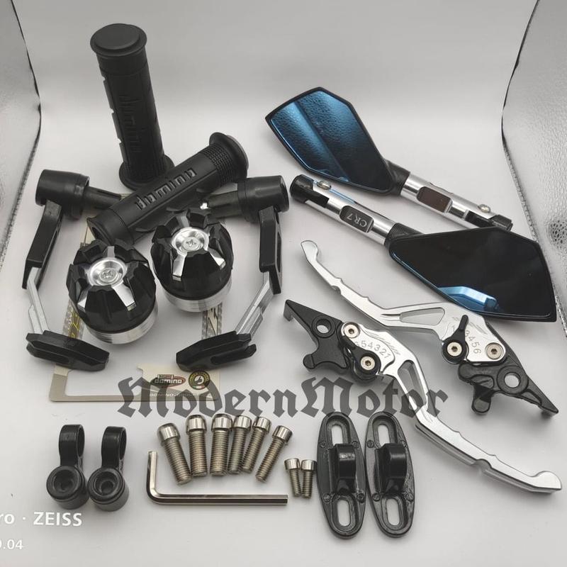 [PAKET 5in1] Spion Tomok V2 + Proguar Robot besi + Handle CNC + Grip domino + Jalu AS 2