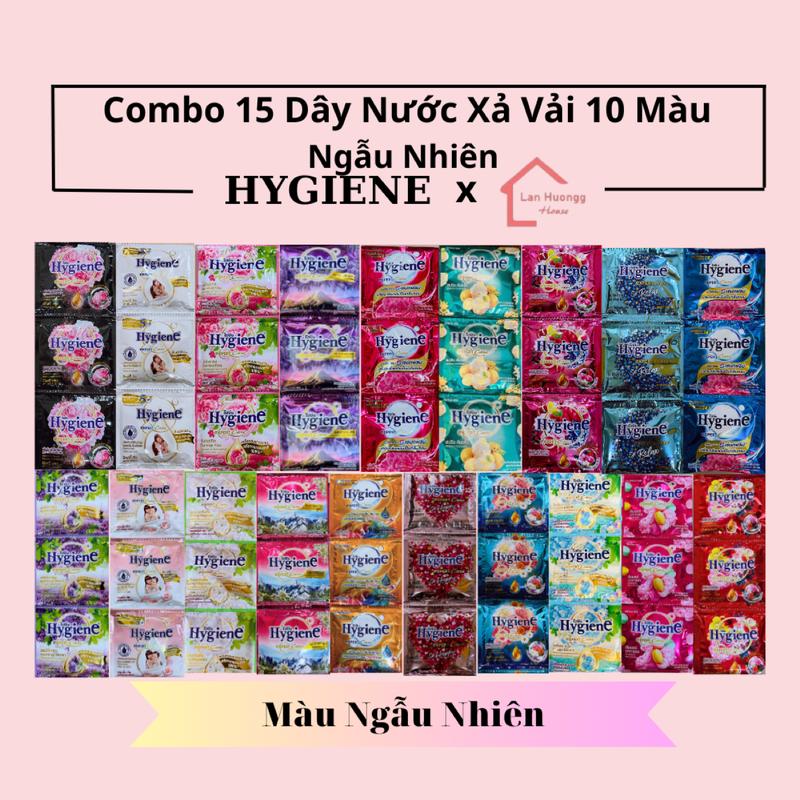 SX tại VN Hygiene - Combo 15 Dây Nước Xả Vải Màu Làm Thơm Làm Sạch Kem