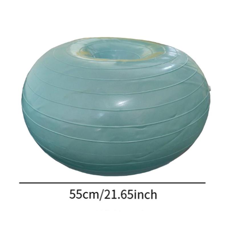 Product Introduction of Inflatable Exercise Ball for Women Thick Thickening Donut Ball Chair Yoga Ball for Rhythmic Yoga Pilates Core Training Gymnastic 0