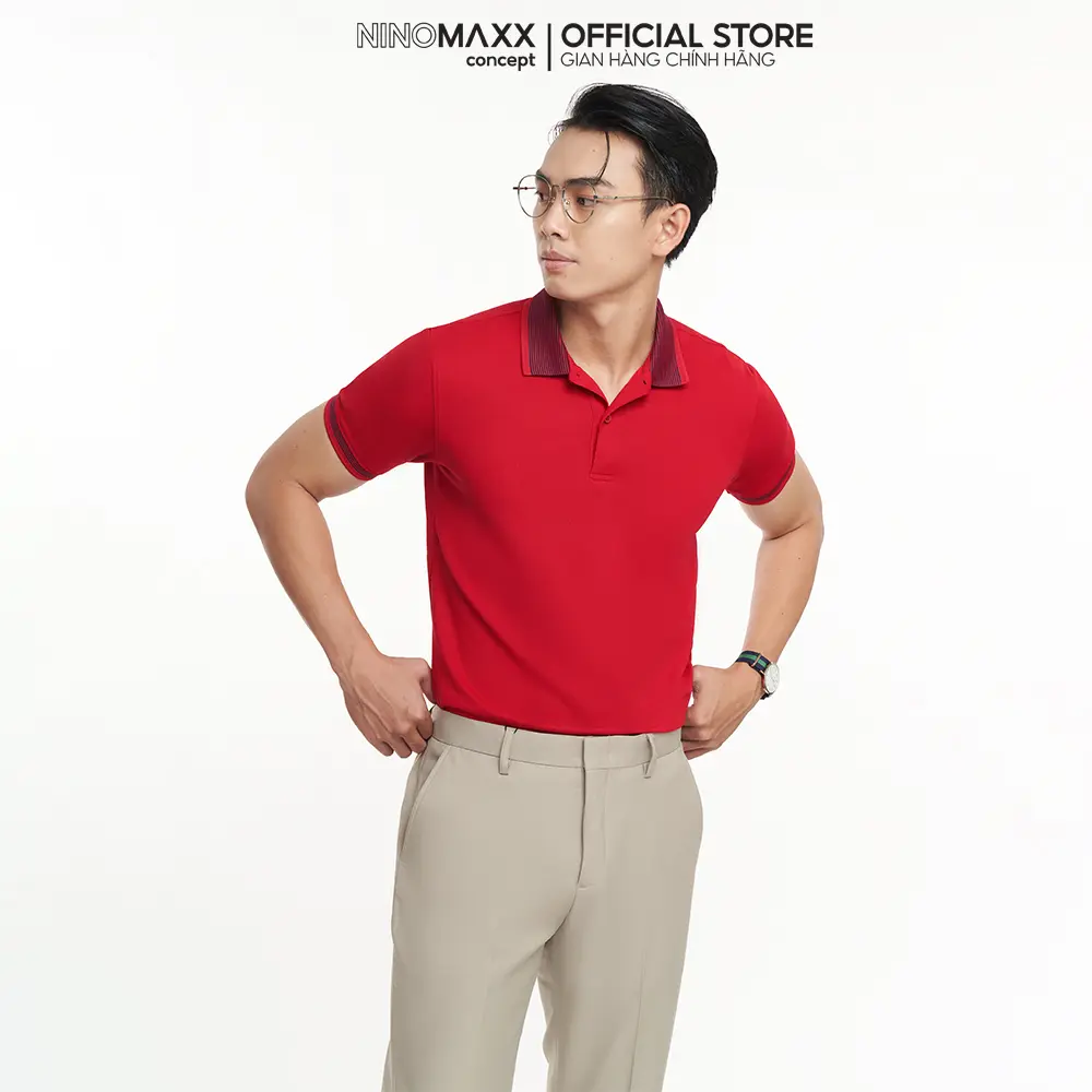 N&M Club Green Polo Dòng Áo Polo Cafe Nam Cổ Phối Viền Menswear 2104088