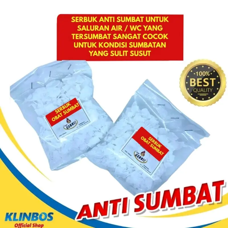 GENNI SERBUK PELANCAR  untuk saluran air/ WC tersumbat Minyak Besi Merah