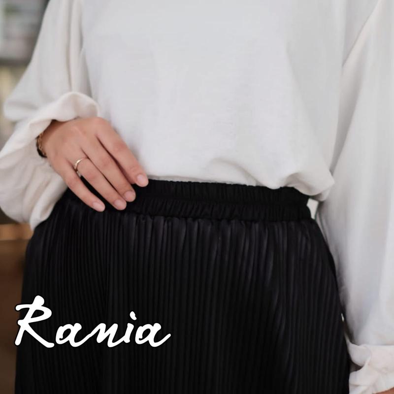 RANIA Rok Plisket Jumbo Lingkar Pinggang LP 80 - 150 cm Pj 105 - 109 cm cukup TB 170 - 175 cm Bahan Melar Adem Nggak Newarang Karet Muslim Rok Panjang Wanita Dewasa 4