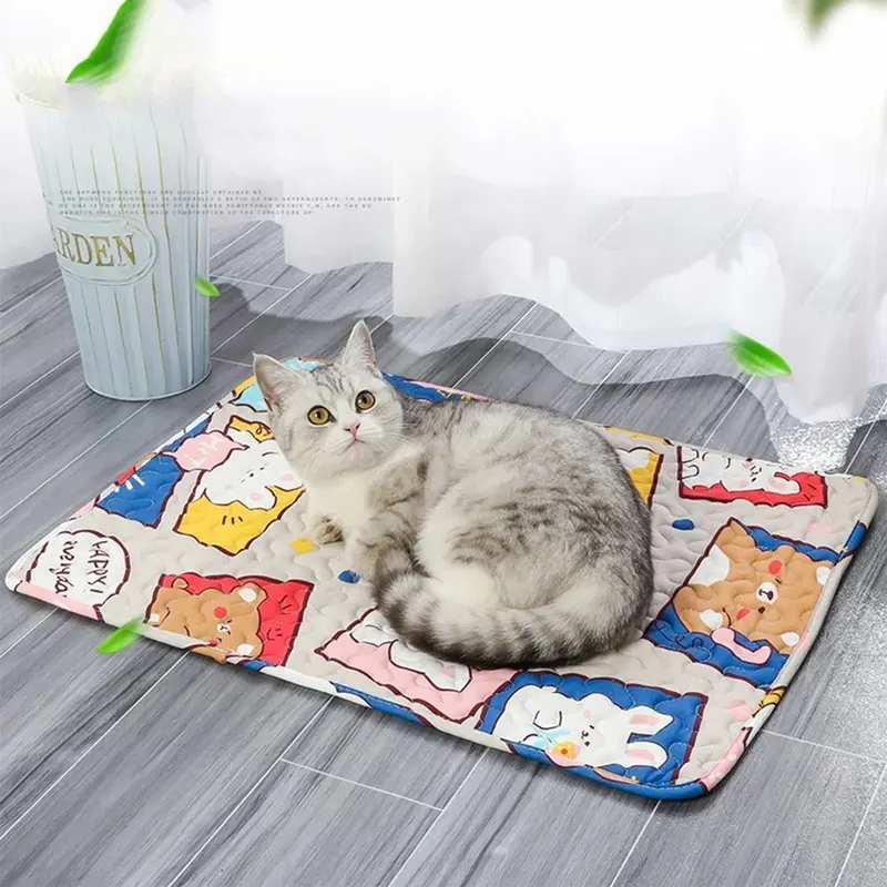 Thảm Làm Mát Cho Chó, Bền Và Có Thể Giặt Được, Đệm Mùa Hè, Thoáng Khí, Thích Hợp Cho Chó Và Mèo, Đệm Đá Cho Thú Cưng, Chăn Cho Mèo, Sofa, Lý Tưởng Cho Thú Cưng 3