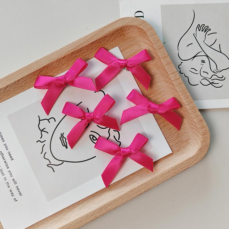 Kẹp Tóc, Nơ Ruy Băng Hồng, Phụ Kiện Nữ Phong Cách Hàn Quốc, Nhỏ Và Dễ Thương, Nhiều Màu Women kẹp  tóc thạch sùng 5