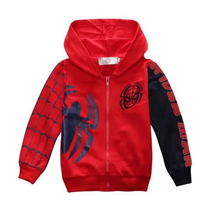 SWEATER HOODIE ANAK USIA 1-8TH KARAKTER MARVEL SPIDERMAN