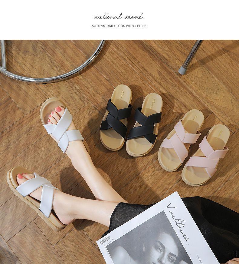 Product Introduction of รองเท้าแตะฤดูร้อน สำหรับผู้หญิง สไตล์เกาหลีใหม่ อเนกประสงค์ ทันสมัย ส้นกลาง เหมาะสำหรับชายหาด ลำลอง อินเทรนด์ ใช้ในร่มและกลางแจ้ง 4