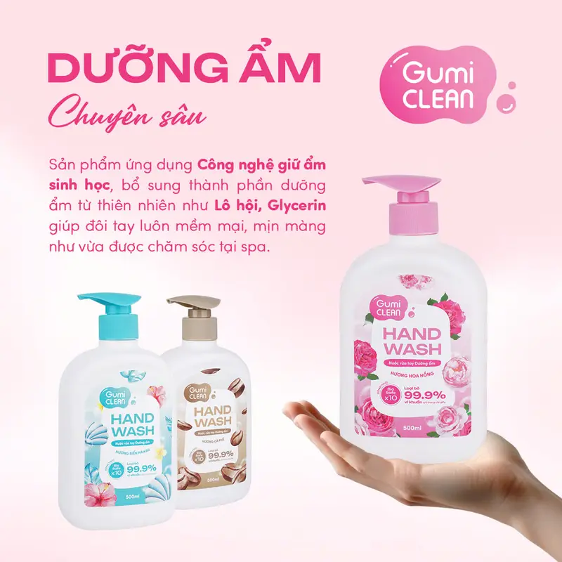 (Mall)(MUA 2 TẶNG 1) Nước Rửa Tay Gumi 500ML Bảo Vệ Khỏi 99.9% Vi Khuẩn Gây Bệnh Hỗ Trợ Cùng Đề Kháng Da Tự Nhiên 4
