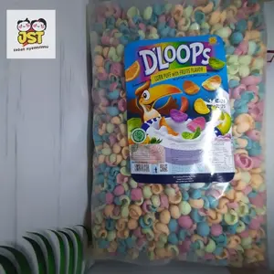 [1kg] DLOOPS Sereal Cereal Rasa Buah dan Coklat Kiloan Granola Food - Sereal Kekinian untuk Anak-anak - Susu, Oatmeal