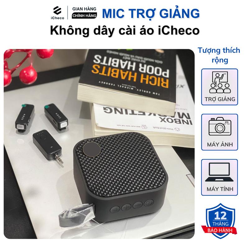 Mic Cài Áo Trợ Giảng Không Dây Kết Hợp Với Loa Cho Giáo Viên, Không Cần Đeo Đầu, Không Gây Khó Chịu Giúp Giảng Dạy Thoải Mái, Âm Thanh To Rõ