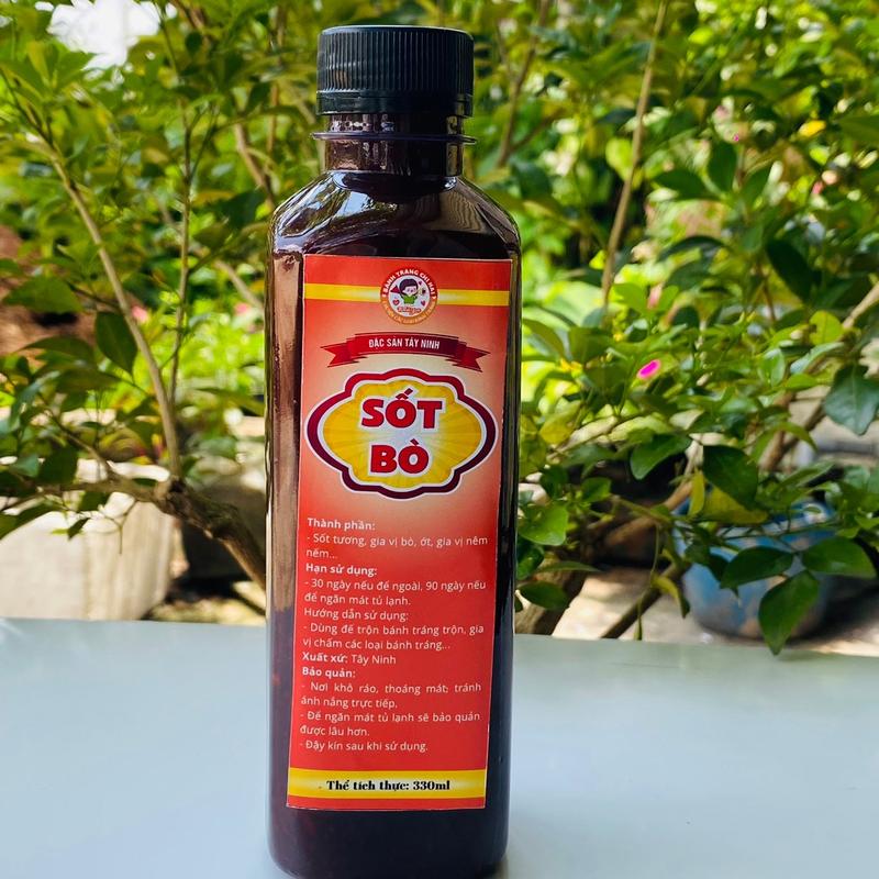 Nước sốt bò dùng trộn chấm bánh tráng  hoặc chấm các loại hoa quả đều thơm ngon 330 ml