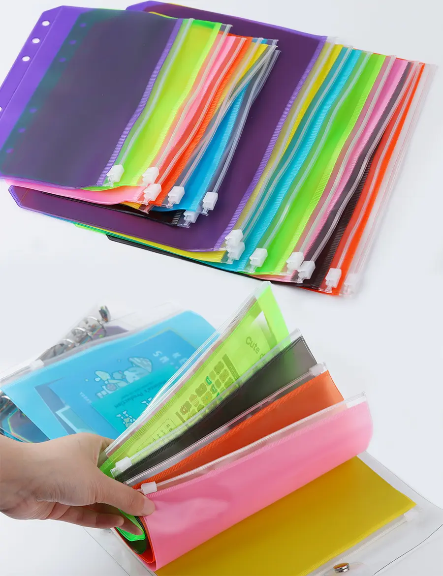 Zipper A5 Zipper Full Color A5 A6 6 Holes - Shop | Tokopedia