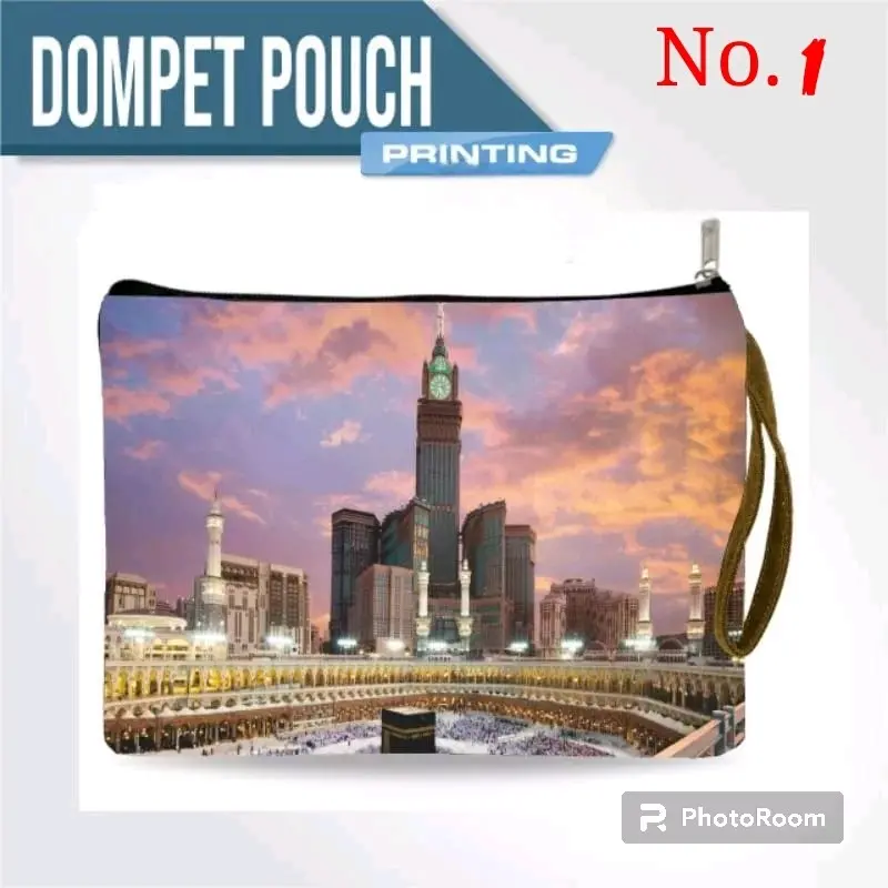12pcs - Dompet Printing Oleh Oleh Haji Umroh Kanvas 3