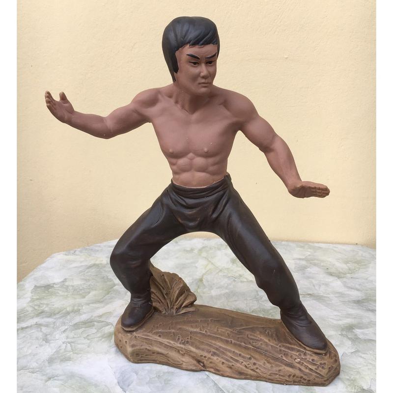  GV. Tượng Lý tiểu long ghép cây bonsai gốm Bát tràng 1 size CT-58 Decor Decor Phòng 