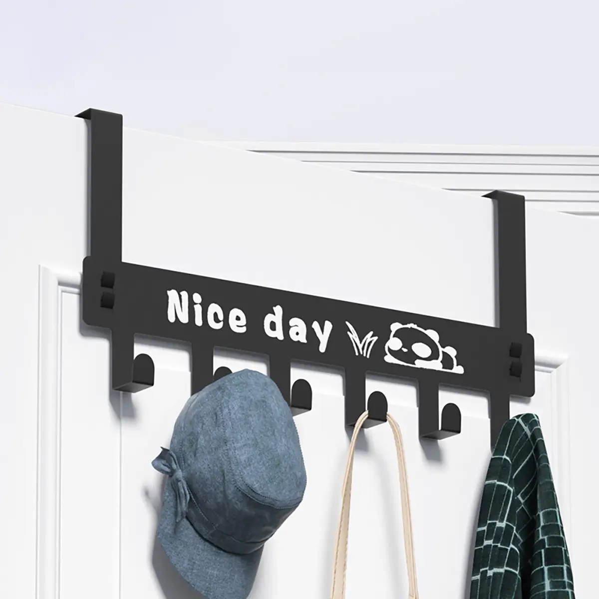 Móc treo sau cánh cửa nice day quần áo gắn sau cánh cửa Living C - tiện lợi móc treo đồ đa năng treo quần áo, thép sơn tĩnh điện moctreocua