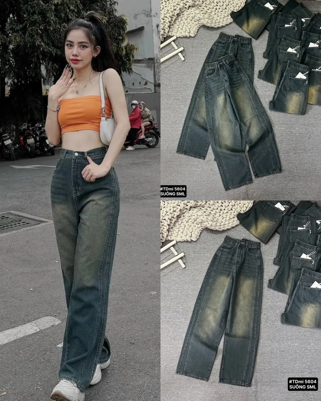 (ẢNH THẬT) QUẦN JEANS NỮ DÁNG SUÔNG MAY CHÍT THÂN TẠO KIỂU FORM TRƠN ĐƠN GIẢN SIÊU HACK DÁNG Pants