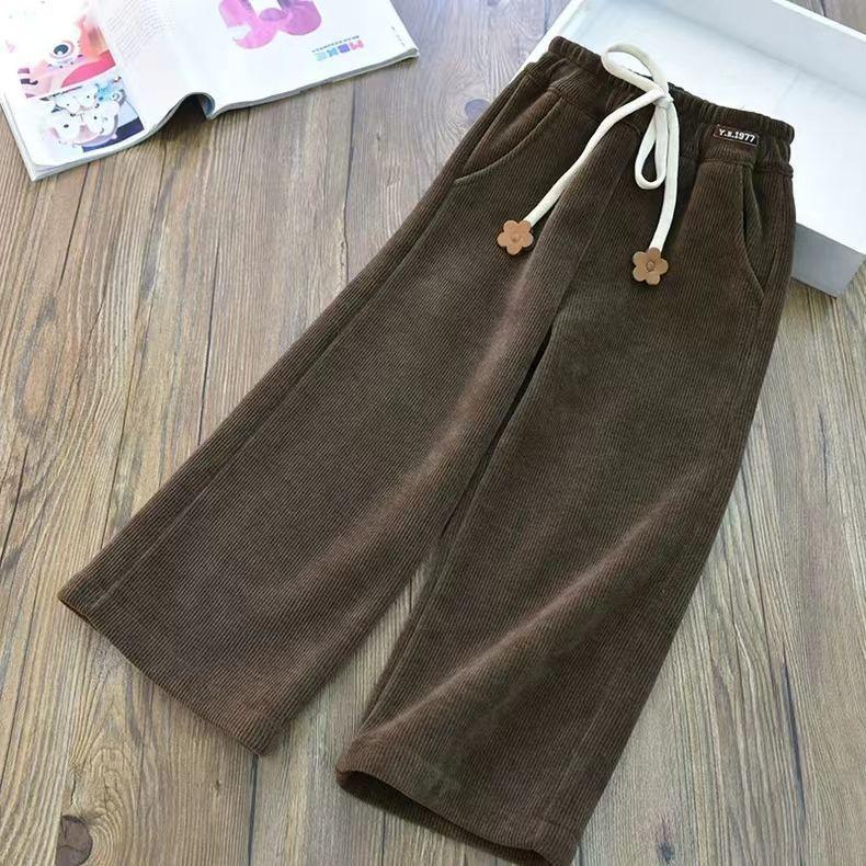 Product Introduction of Quần Ống Rộng Cho Bé Gái, Phong Cách Phương Tây, Quần Ống Đứng Vải Nhung Kẻ Đi Chơi Cho Trẻ Em, Quần Bé Gái, Mùa Xuân Và Mùa Thu, Hàng Mới Về 2024, Bán Chạy Tại Cửa Hàng 10