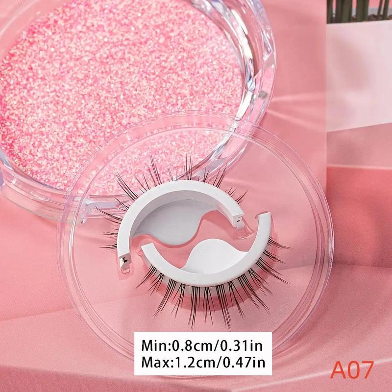 Product Introduction of DIY Reusable Self-adhesive Eyelashes, 1 Pair Natural Fluffy Waterproof Cluster Fake Lashes for Lashes Extensions, False Lashes for Women Eye Makeup Enhancement 18