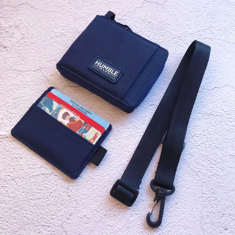 Humble Mans PABLO Wallet Navy - Dompet Pria | Dompet Gantung Leher | Hanging Wallet 2