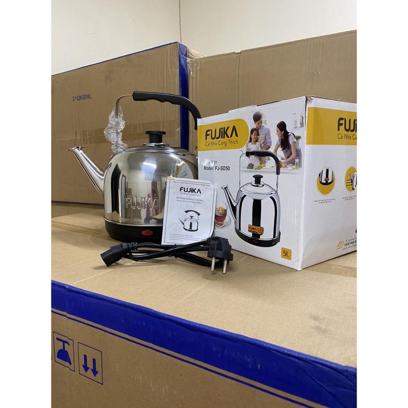 Ấm Siêu Tốc Điện 5L Tự Ngắt FUJIKA Bảo Hành 12 tháng ấm siêu Đun Nước Bình Đun Nước Đun Siêu Tốc Ấm Đun Inox