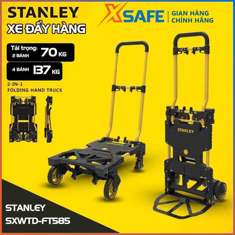  Xe Đẩy Đa Năng Gấp Gọn Stanley Xe đẩy hàng xếp 2 bánh hoặc 4 bánh. Khung Thép  tải trọng 2 bánh 70Kg 4 bánh 137Kg 